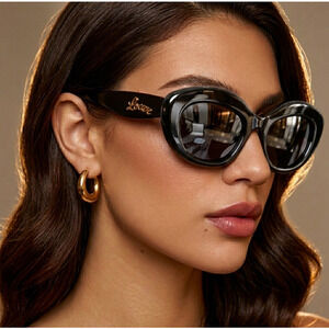 NWT Loewe LW40153I-01A-51 Black 51mm Sunglasses